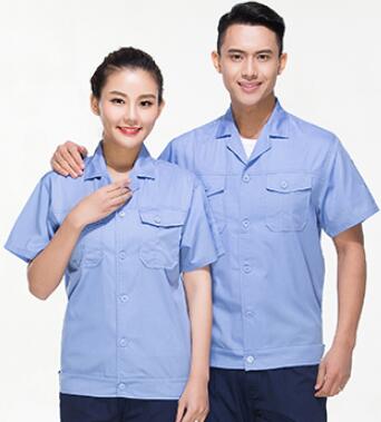 工廠工人工作服夏短袖薄款